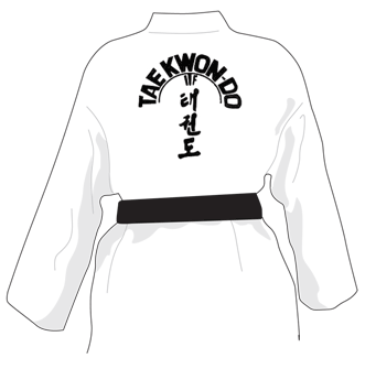 Dobok — widok z tyłu